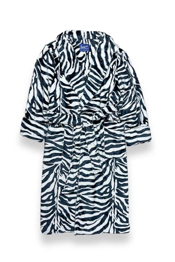 zebra fleece robe dressing gown, Dressing Gowns and Pajamas by Baturina Homewear