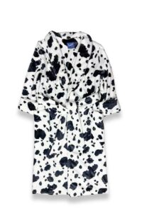 1cow print fleece robe dressing gown, Dressing Gowns and Pajamas by Baturina Homewear