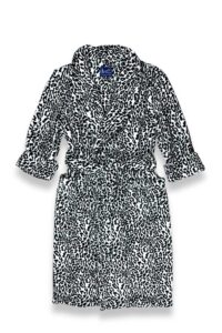 3snow leopard dressing gown fleece robe, Dressing Gowns and Pajamas by Baturina Homewear