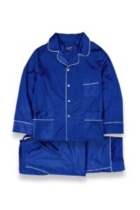 royal blue cotton pajamas set, Dressing Gowns and Pajamas by Baturina Homewear