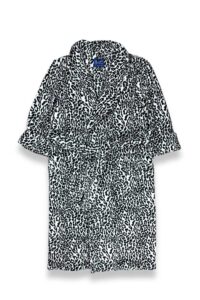 snow leopard dressing gown fleece robe, Dressing Gowns and Pajamas by Baturina Homewear