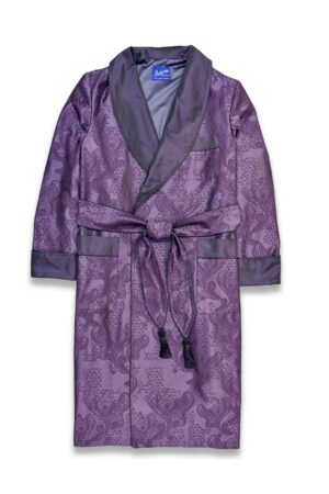 1purple jacquard dressing gown robe, Dressing Gowns and Pajamas by Baturina Homewear