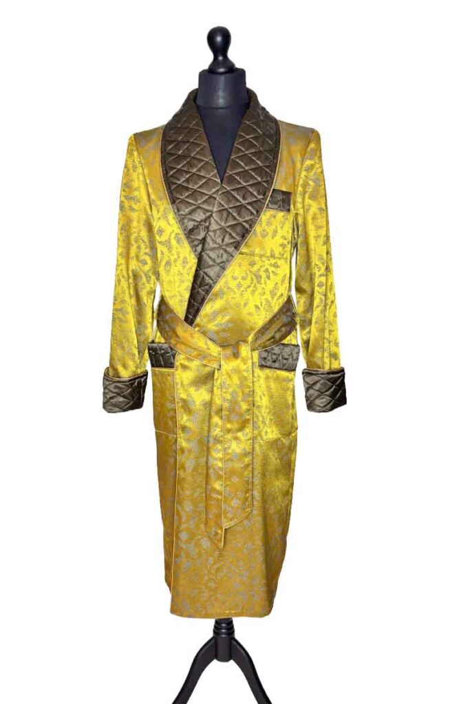 2chartreuse green olive dressing gown robe2, Dressing Gowns and Pajamas by Baturina Homewear
