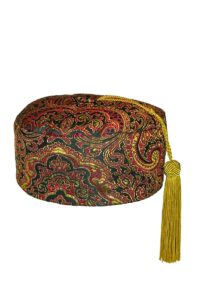 smoking cap gold brocade, Dressing Gowns and Pajamas by Baturina Homewear