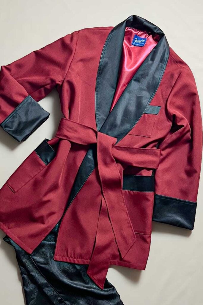 1hefner jacket red, Dressing Gowns and Pajamas by Baturina Homewear